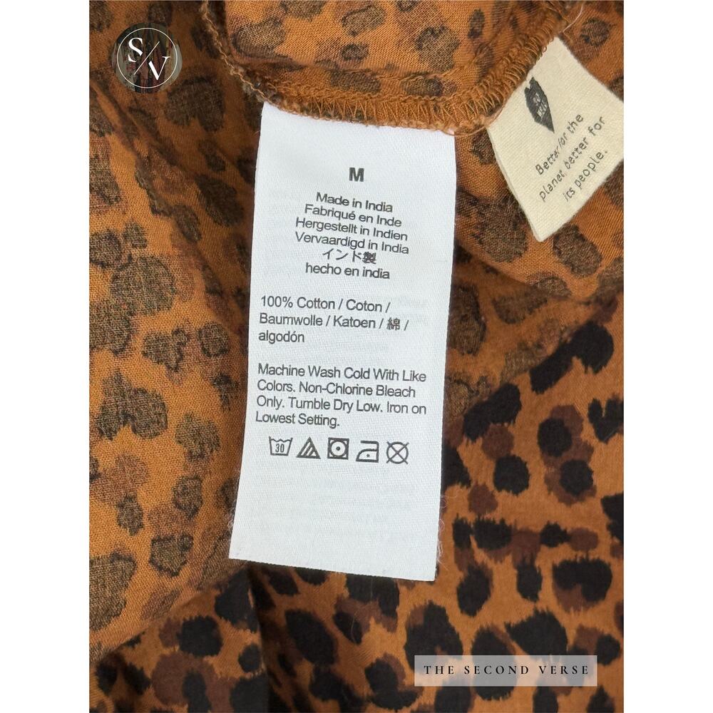 Madewell Flutter-Sleeve Wrap Mini Dress in Painted Leopard Size Medium - Picture 12 of 13